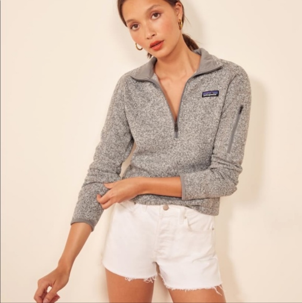 Patagonia Better Sweater Birch White Medium 1/4 Zip Fleece